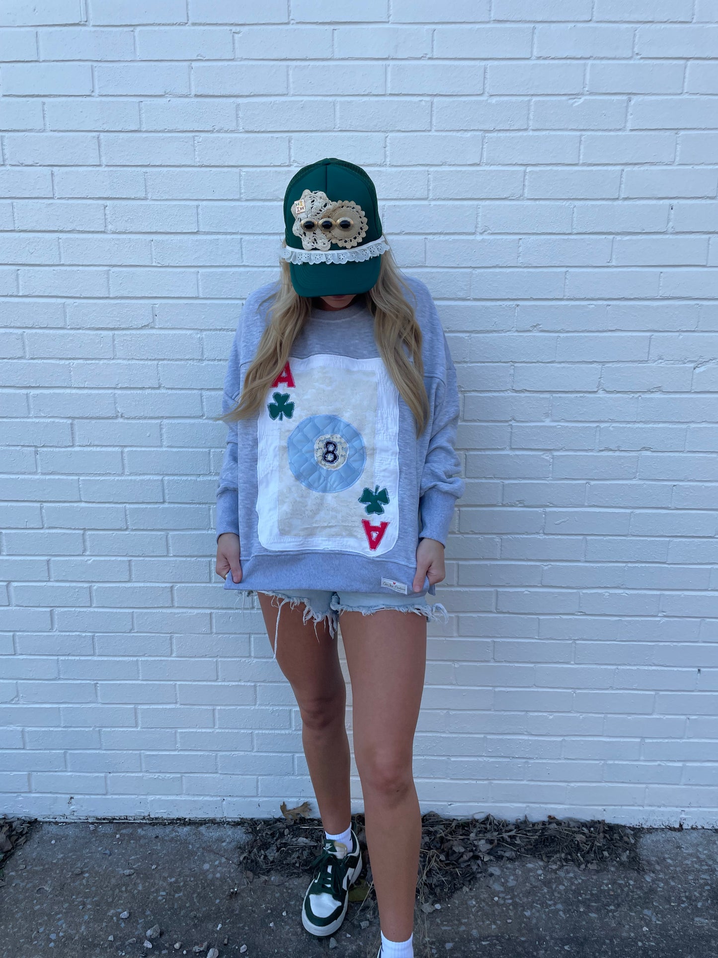 Magic Eight Ball Sweatshirt-Grey