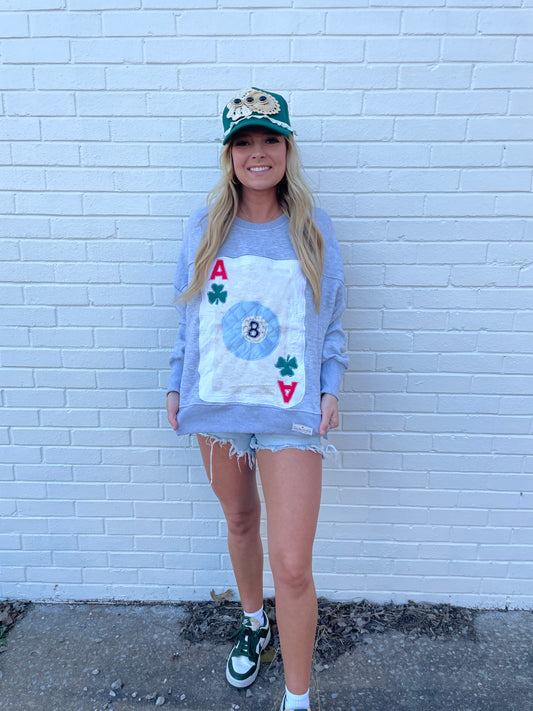 Magic Eight Ball Sweatshirt-Grey