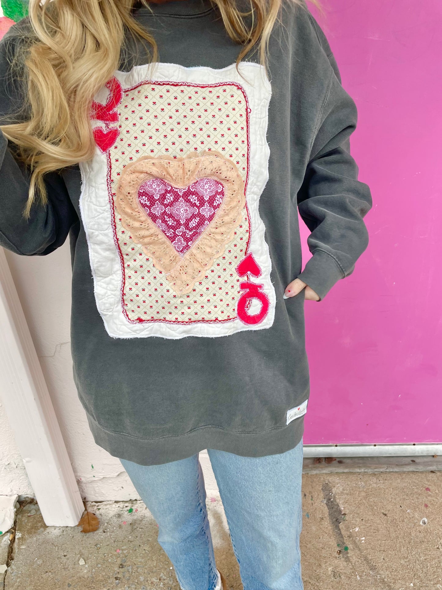 Queen of Hearts Red Sweatshirt