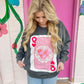 Queen of Hearts Pink Sweatshirt