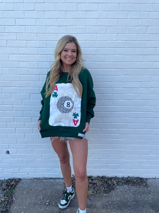 Magic Eight Ball Sweatshirt-Green